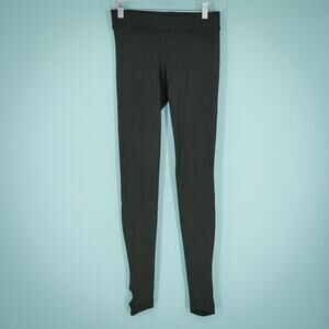 Vince Size XS Stirrup Ribbed Knit Pull On Stretch Dark Grey Gray Leggings Pants